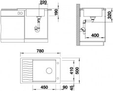 Мойка Blanco Elon XL 6 S схема